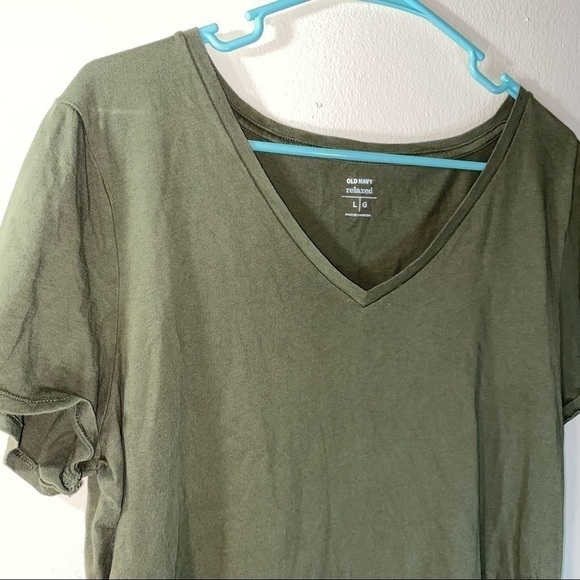Old Navy Top Relax Loose Fit V-Neck Super Soft Tee Short Sleeve Pull over - Picture 4 of 7